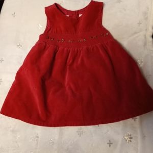 Red Velvet Smock